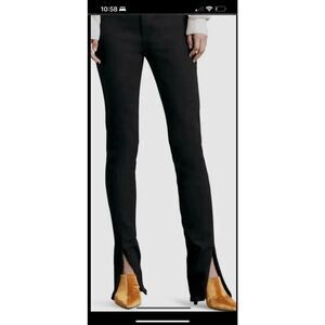 Rag & Bone Icons Side Ankle Zip Pants Size 4 Black Rebecca
